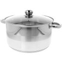 Garnek stalowy ze stali nierdzewnej indukcja z pokrywką duży 30cm 12.3L BRUNBESTE BB-2130