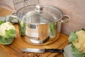 Garnek stalowy ze stali nierdzewnej indukcja z pokrywką duży 30cm 12.3L BRUNBESTE BB-2130