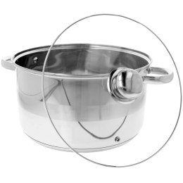 Garnek stalowy ze stali nierdzewnej indukcja z pokrywką duży 32cm 14.7L BRUNBESTE BB-2132