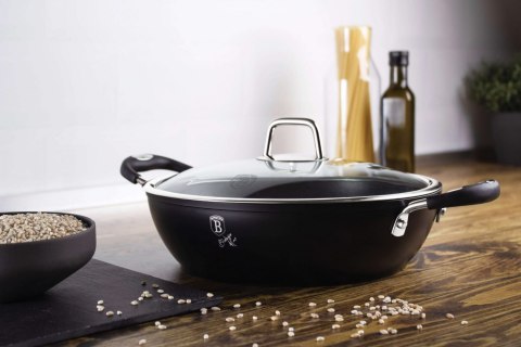 GARNEK TYTANOWY NISKI 28cm 3.8L BERLINGER HAUS BLACK PROFESSIONAL LINE BH-6125