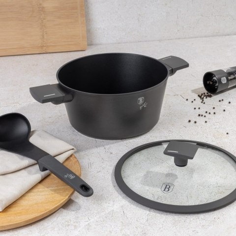 GARNEK TYTANOWY Z POKRYWKĄ 24CM 4.1L BERLINGER HAUS ANTRACIT BH-8131