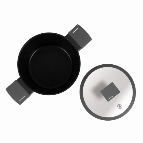 GARNEK TYTANOWY Z POKRYWKĄ 24CM 4.1L BERLINGER HAUS ANTRACIT BH-8131