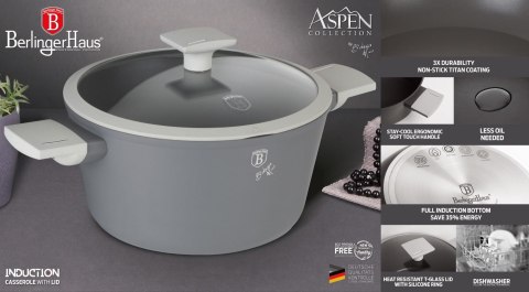 GARNEK Z POW. TYTANOWĄ 24cm 4.1L BERLINGER HAUS ASPEN BH-7067