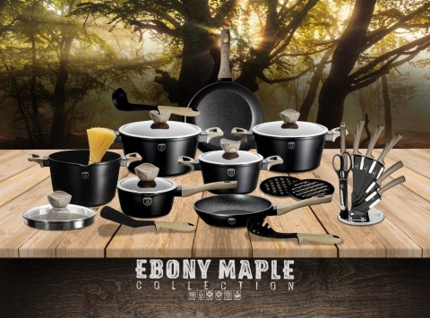 GARNEK Z POWŁOKĄ GRANITOWĄ 20cm 2.5L BERLINGER HAUS EBONY MAPLE BH-1705