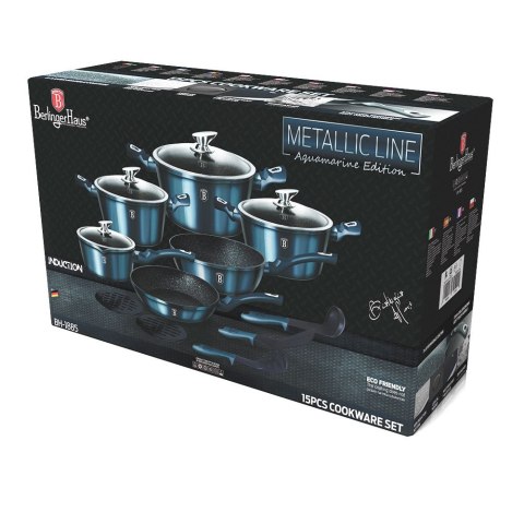 GARNKI BERLINGER HAUS 15 ELE METALLIC AQUAMARINE BH-1885