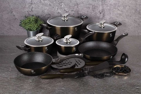 GARNKI BERLINGER HAUS 18 ELE METALLIC SHINY BLACK BH-6614
