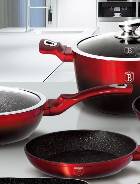 GARNKI BERLINGER HAUS METALLIC BLACK BURGUNDY LINE 15 ELE BH-1632-N