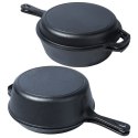 Garnek z patelnią żeliwne zestaw komplet 24 cm / 3.5L CAST LINE VILDE 199032