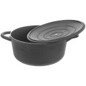 Garnek żeliwny z pokrywką ciężki na indukcję gaz LITINA 23 cm 4L ORION 113302