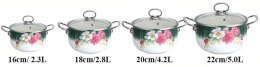 GARNKI EMALIOWANE 8 EL. EDEL HOFF ROSE EH-7060-G / 7062