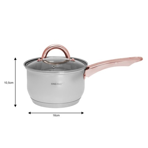 GARNKI STALOWE 10 EL. KINGHOFF ROSEGOLD KH-1764