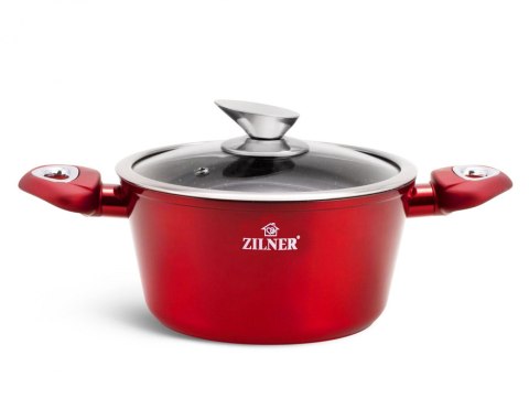 GARNKI z POWŁOKĄ GRANITOWĄ 6 EL. ZILNER CHERRY RED ZL-8561