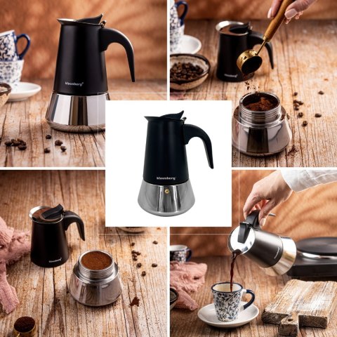 KAWIARKA ESPRESSO KAFETERKA CIŚNIENIOWA KLAUSBERG 200ML (3 FILIŻANKI) KB-7844