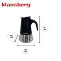 KAWIARKA ESPRESSO KAFETERKA CIŚNIENIOWA KLAUSBERG 200ML (3 FILIŻANKI) KB-7844
