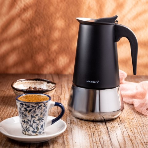 KAWIARKA ESPRESSO KAFETERKA CIŚNIENIOWA KLAUSBERG 600ML (12 FILIŻANKI) KB-7847