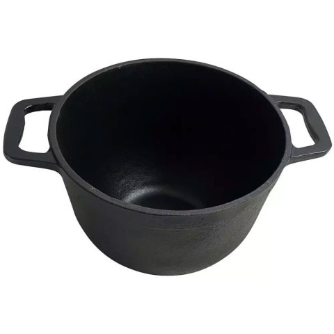 KOCIOŁEK ŻELIWNY MYŚLIWSKI 12L Z PATELNIĄ GRILL 2 W 1 KINGHOFF KH-1842