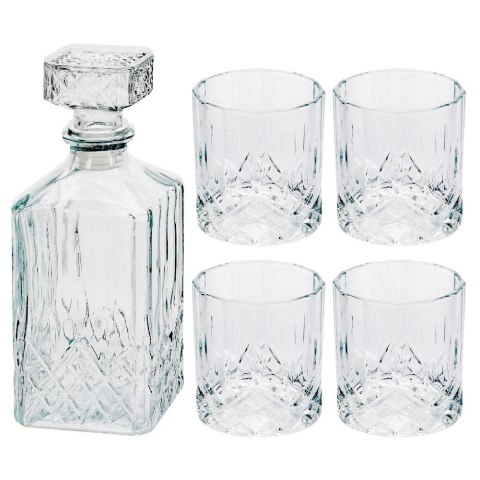 Karafka i szklanki do whisky nalewki na alkohol 900ml zestaw 5-ele EXCELLENT HOUSEWARE 123014