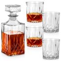 Karafka i szklanki do whisky nalewki na alkohol 900ml zestaw 5-ele VILDE 139665
