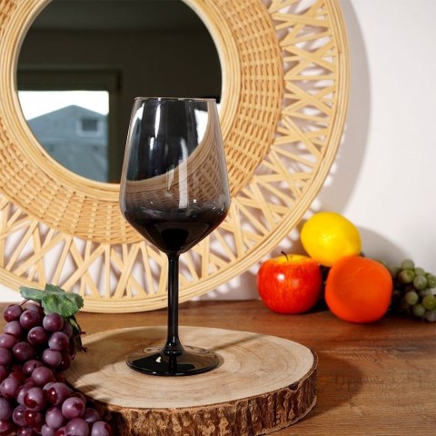Kieliszek do wina białego czerwonego szklany czarny XXL duży 490ml VILDE 139303