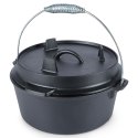 Kociołek żeliwny z pokrywką myśliwski garnek na ognisko 20cm 1.6L VAGGAN 489237