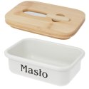 KOMPLET 5 POJEMNIKÓW KAWA HERBATA CUKIER SÓL + MASELNICZKA 15X11CM BRUNBESTE BB-2689 (NAPISY PL)
