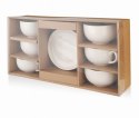 KOMPLET 6 FILIŻANEK PORCELANOWYCH ZE SPODKAMI 250ml MONDEX HTPJ9447