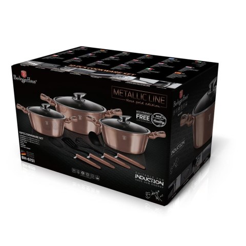 KOMPLET GARNKÓW 10-EL. BERLINGER HAUS METALLIC LINE ROSEGOLD BH-6151