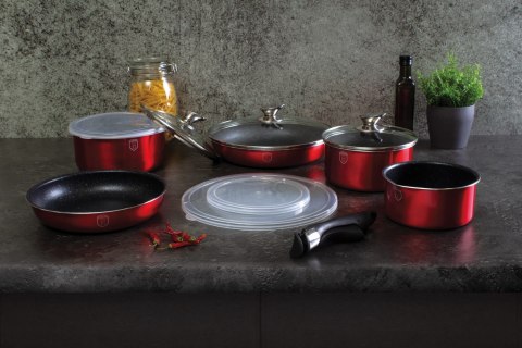 KOMPLET GARNKÓW 12-ele CLICK & COOK BERLINGER HAUS METALLIC LINE BURGUNDY BH-1674
