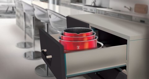 KOMPLET GARNKÓW 9-EL. CLICK & COOK BERLINGER HAUS METALLIC LINE BURGUNDY BH-6145