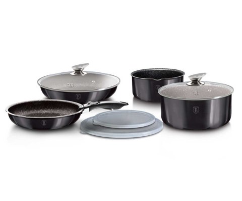 KOMPLET GARNKÓW 9 EL. CLICK & COOK BERLINGER HAUS METALLIC LINE CARBON PRO BH-6918