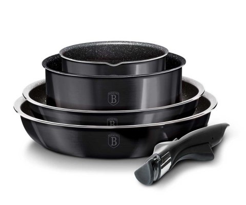 KOMPLET GARNKÓW 9 EL. CLICK & COOK BERLINGER HAUS METALLIC LINE CARBON PRO BH-6918