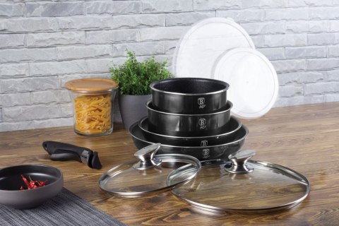 KOMPLET GARNKÓW 9 EL. CLICK & COOK BERLINGER HAUS METALLIC LINE CARBON PRO BH-6918