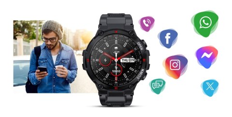 Smartwatch GIEWONT Czarny GW430-1