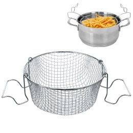 KOSZYK DO SMAŻENIA FRYTEK W GŁĘBOKIM OLEJU TŁUSZCZU SITKO NA FRYTKI 18X18 CM ORION 124451