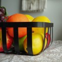 KOSZYK KOSZ NA OWOCE WARZYWA METALOWY CZARNY EXCELLENT HOUSEWARE 229028