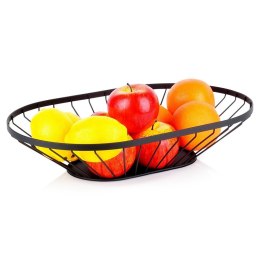 KOSZYK KOSZ NA OWOCE WARZYWA METALOWY CZARNY MISTY 40,5X25,5 CM NAVA 10-100-032