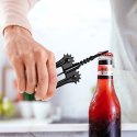Korkociąg do wina otwieracz do butelek wina metalowy czarny 16cm VILDE 259686