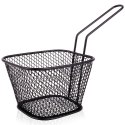 Koszyk na frytki do serwowania frytek metalowy czarny 20x8.5x12.5cm HIT 139249