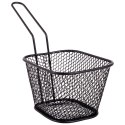 Koszyk na frytki do serwowania frytek metalowy czarny 20x8.5x12.5cm HIT 139249