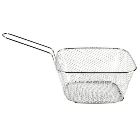 Koszyk na frytki do serwowania frytek metalowy srebrny 14x12x7cm HIT 139274