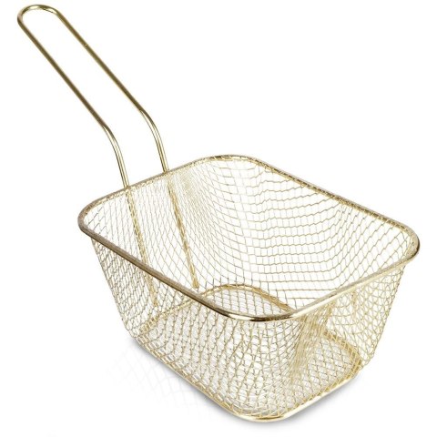 Koszyk na frytki do serwowania frytek metalowy złoty 24x10.5x13cm EXCELLENT HOUSEWARE 139305