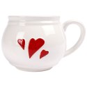 Kubek ceramiczny do kawy herbaty SERCE duży 430 ml ORION 129432