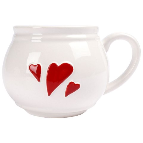 Kubek ceramiczny do kawy herbaty SERCE duży 430 ml ORION 129432
