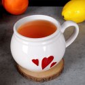 Kubek ceramiczny do kawy herbaty SERCE duży 430 ml ORION 129432