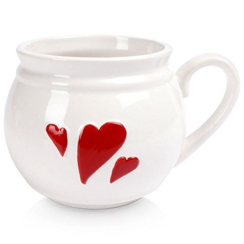 Kubek ceramiczny do kawy herbaty SERCE duży 800 ml ORION 129433
