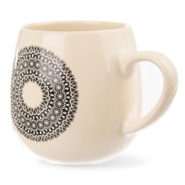 Kubek ceramiczny do kawy herbaty duży 600ml biały MANDALA ORION 128808