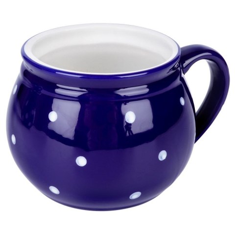 Kubek ceramiczny do kawy herbaty niebieski w grochy 200 ml ORION 125649
