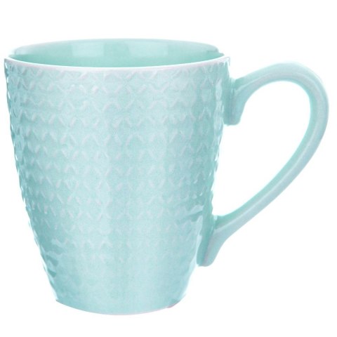 Kubek ceramiczny do kawy herbaty zielony RELIEF duży 390 ml ORION 128833