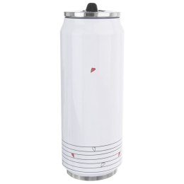 Kubek termiczny PUSZKA ze słomką ustnikiem do szkoły SERCE 500 ml ORION 128509