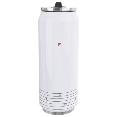 Kubek termiczny PUSZKA ze słomką ustnikiem do szkoły SERCE 500 ml ORION 128509